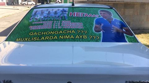Futbol muxlisi O‘zbekistonning mag‘lubiyatini o‘z mashinasida o‘ziga xos tarzda ko‘rsatib berdi