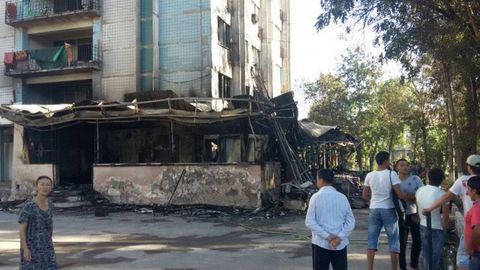 Toshkentning Yashnobod tumanida yotoqxona binosida joylashgan kafe yonib ketdi