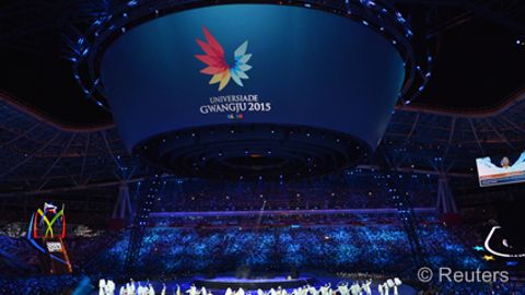 Janubiy Koreyaning Kvanju shahrida Universiada mash’alasi yoqildi