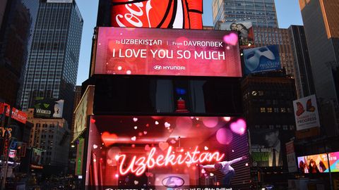 Nyu-Yorkning mashhur Tayms maydonida O‘zbekistonga sevgi izhor qilindi (foto)