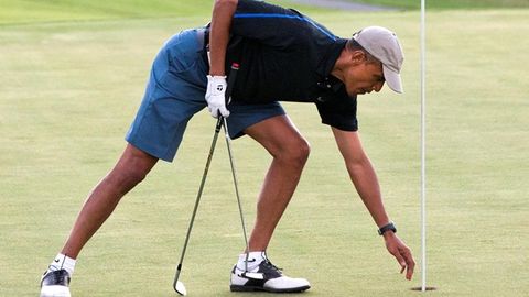 Obama o‘z tug‘ilgan kunini nishonlashni golf maydonida muddatidan oldinroq boshladi