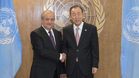 Abdulaziz Kamilov Nyu-Yorkda BMT Bosh kotibi Pan Gi Mun bilan uchrashdi