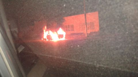 To‘ytepa shahrida Matiz avtomobili yonib ketdi