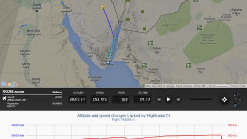Россия самолёти радарлардан йўқолишидан аввал кескин пастлаган