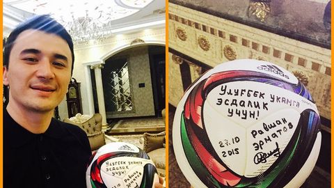 Xonanda Ulug‘bek Rahmatullayev FIFA referisi Ravshan Ermatovdan “juda katta sovg‘a” oldi