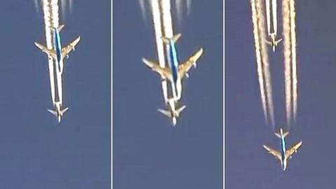 Учта йўловчи самолёти 10 минг метр баландликда пойга уюштирди (видео)