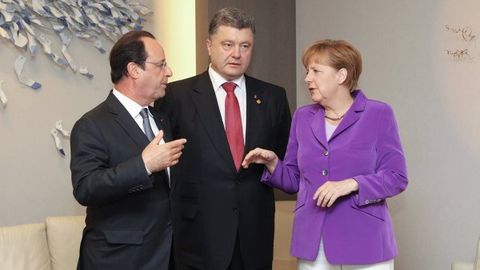 Poroshenko, Merkel va Olland Donbassdagi vaziyatni muhokama qildi