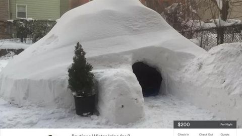 Foto: Nyu-Yorkda hatto igludagi bir kecha ham 200 dollar turadi