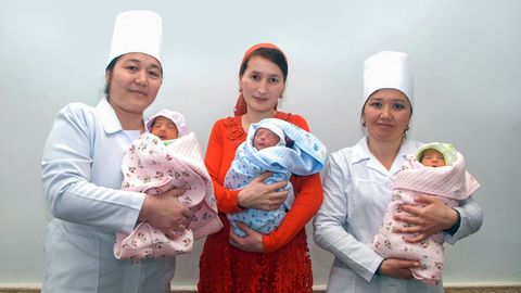 Амударё туманида уч эгизак дунёга келди