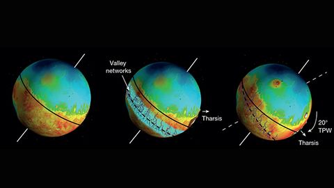 Olimlar Marsdagi vulqon sayyoraning aylanish o‘qiga ta’sir o‘tkazganini taxmin qilmoqda