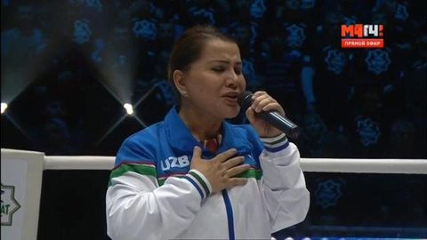 Ruslan Chagayev va Lukas Braun o‘rtasidagi jang oldidan Yulduz Usmonova O‘zbekiston madhiyasini jonli ijro etdi (video)