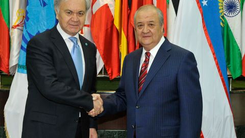 Абдулазиз Камилов ШҲТ бош котиби Рашид Алимовни қабул қилди