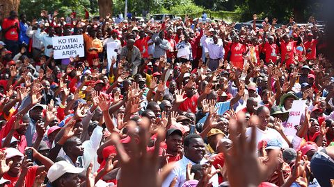 OAV: Zimbabveda prezidentga qarshi ko‘p ming kishilik namoyish bo‘lib o‘tdi