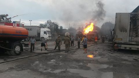 Qirg‘izistonda gaz tashuvchi mashina portlashi oqibatida halok bo‘lganlar soni 6 kishiga yetdi
