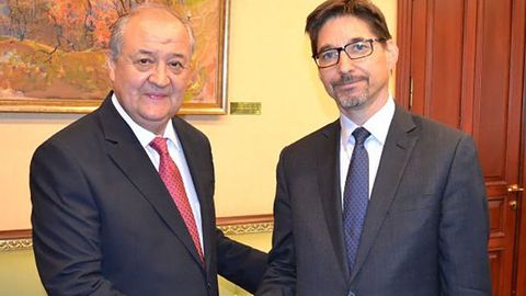 Abdulaziz Kamilov O‘zbekistonda diplomatik missiyasini yakunlayotgan Yevropa Ittifoqi delegatsiyasi rahbari Yuriy Shterkni qabul qildi