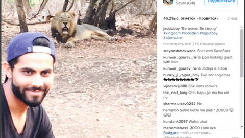 Hindistonlik kriket ustasi sher bilan selfi uchun jarimaga tortildi