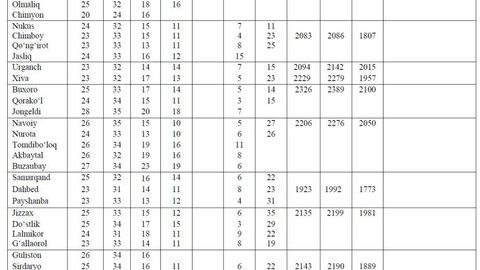 Toshkent, Navoiy va Termiz O‘zbekistonning 25-avgustdagi eng issiq shaharlari bo‘ldi