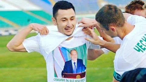Sanjar Tursunov jarima zarbasidan kiritgan golini Islom Karimov xotirasiga bag‘ishladi