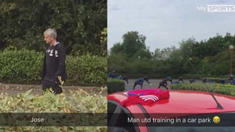 Video: Joze Mourinyo “Manchester Yunayted” futbolchilariga avtoturargohda mashq qildirdi