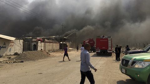 Мосул яқинида жангарилардан қочиб келаётган 17 киши портлаш қурбони бўлди