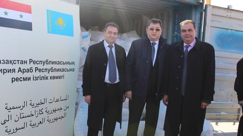 Qozog‘iston Suriyaga oziq-ovqat mahsulotlaridan iborat 500 tonna gumanitar yordam jo‘natdi