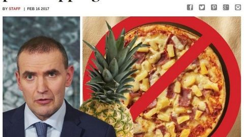 Исландия президенти ананасли пиццага қарши чиқди. Унинг рейтинги хавф остида