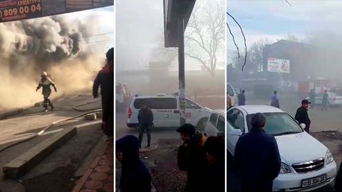 Toshkentdagi qurilish mollari bozorida yong‘in chiqdi