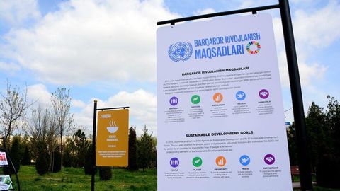 Тошкентда янгиланган БМТ экобоғи очилди