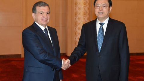 Шавкат Мирзиёев Халқ вакиллари Умумхитой Мажлиси Доимий қўмитаси раиси билан учрашди