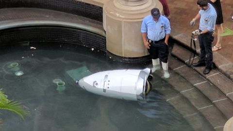 Vashingtonda savdo markazida patrul o‘tkazayotgan qo‘riqchi robot o‘zini cho‘ktirib yubordi