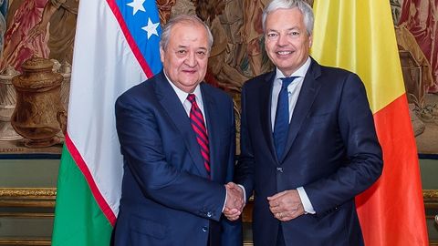 Abdulaziz Komilov Bryusselda Belgiya Tashqi va Yevropa ishlari vaziri Didye Reynders bilan uchrashdi