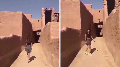 Саудия Арабистонида мини-юбкада сайр қилгани учун ҳибсга олинган қиз қўйиб юборилди