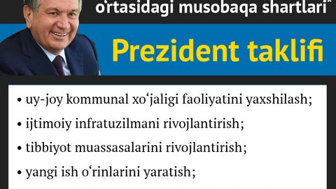 Bekobod va Olmaliq shaharlari o‘rtasidagi musobaqa shartlari — bitta rasmda