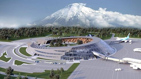 Kamchatkada vulqon og‘zi shaklida aeroport quriladi