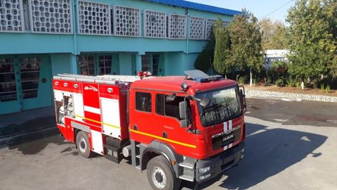 Навоий кон-металлургия комбинатига 1,3 млрд сўм эвазига MAN ёнғинни ўчириш автомобили келтирилди