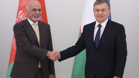 Shavkat Mirziyoyev va Ashraf G‘anining tor doiradagi uchrashuvi boshlandi