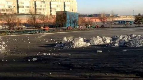 Qozog‘istondagi shaharlardan birida qora qor yog‘di