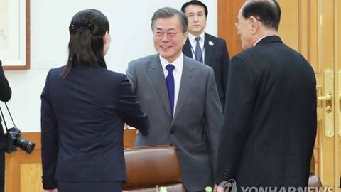 Жанубий Корея президенти КХДР етакчисининг синглиси билан учрашди