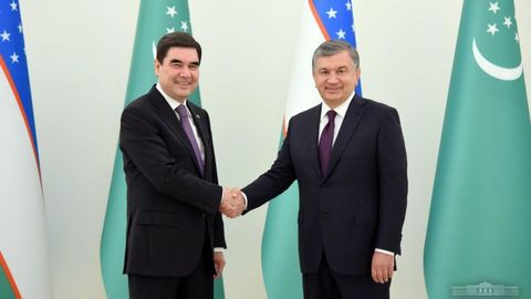Ўзбекистон ва Туркманистон Президентларининг музокаралари бошланди