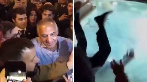 «Рома» президенти Палотта «Барселона» устидан қозонилган ғалабани мухлислар билан фонтанда нишонлади (видео)