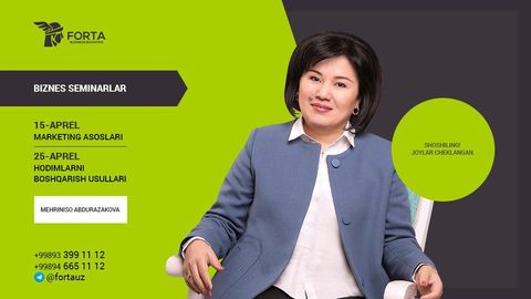 Yilning eng yirik biznes seminariga 2 kun qoldi!!! Qatnashishga ulguring!!!