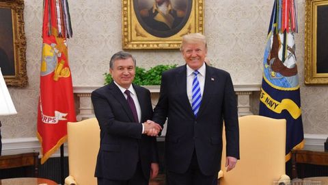 Шавкат Мирзиёев Дональд Трамп билан учрашди