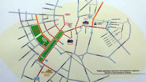9-may kuni Samarqandning bir qator ko‘chalarida transport harakati cheklanadi
