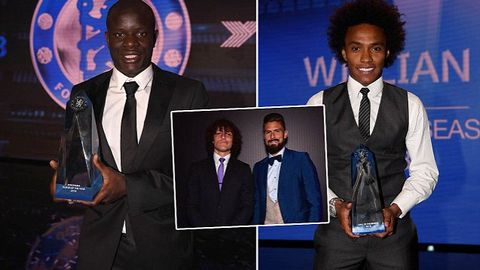 Мухлислар Кантени, футболчилар эса Виллианни. «Челси» мавсумнинг энг яхшиларини тақдирлади