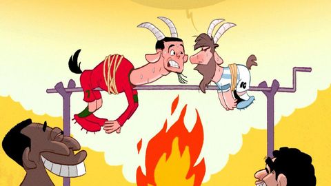 Karikatura: Ronaldu va Messi har doim birga!