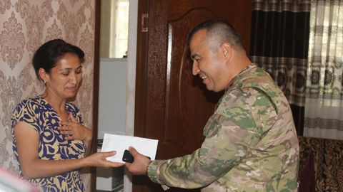 Xizmat burchini bajarish vaqtida halok bo‘lgan harbiylarning oila a’zolari moddiy rag‘batlantiriladi