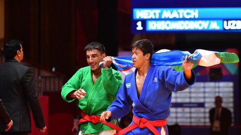 Osiyo o‘yinlari tarixida ilk bor o‘zbek kurashi: Ma’ruf G‘aybulloyevda oltin, Ruslan Bo‘riyevda esa kumush