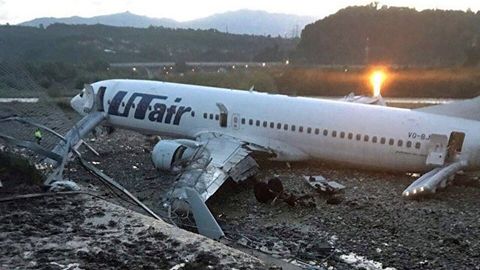 Boeing samolyotining Sochidagi avariyaviy qo‘nishi oqibatida 18 kishi jabrlandi