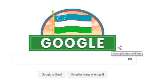 Google O‘zbekistonni dudl orqali Mustaqillik kuni bilan tabrikladi
