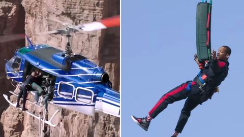 Uill Smit 50 yoshini rezina arqon bilan jarlikka sakrash orqali nishonladi (video)